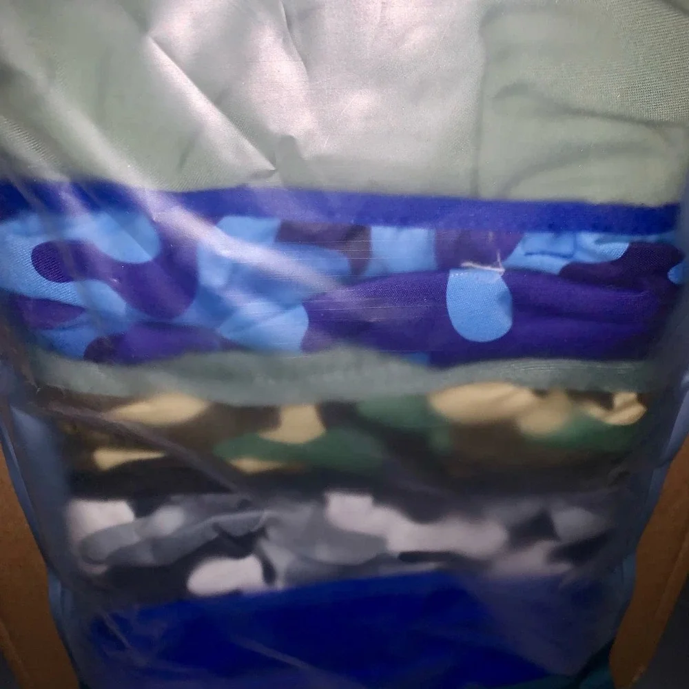 Blue Camo Pattern Fabric Face Mask Unisex 5 pack plus